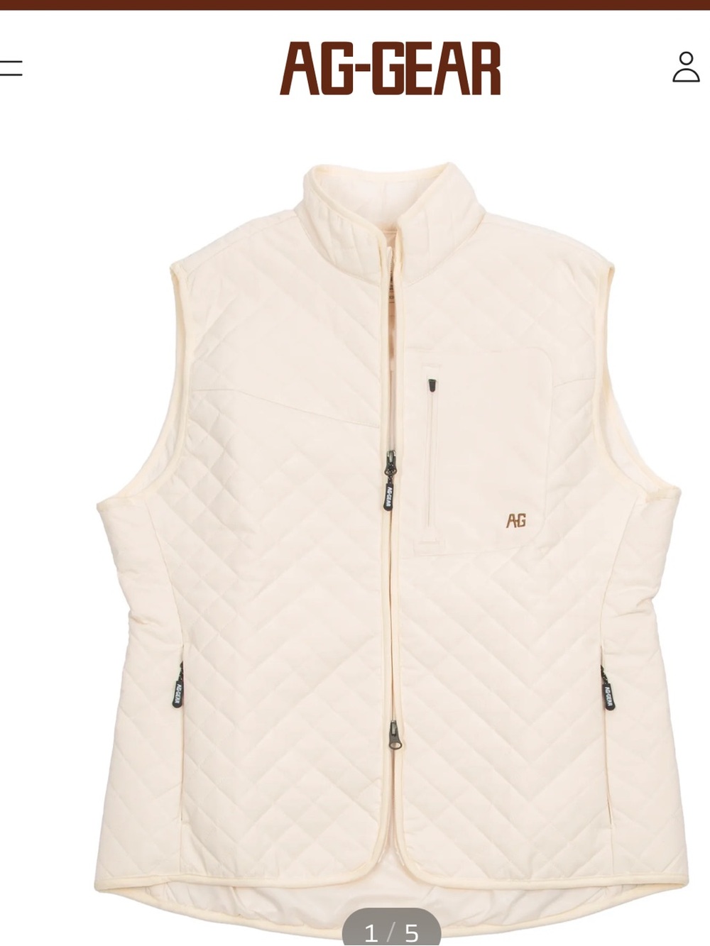 AG WOMEN'S CREST VEST MSRP $120 NWT SIZE SM